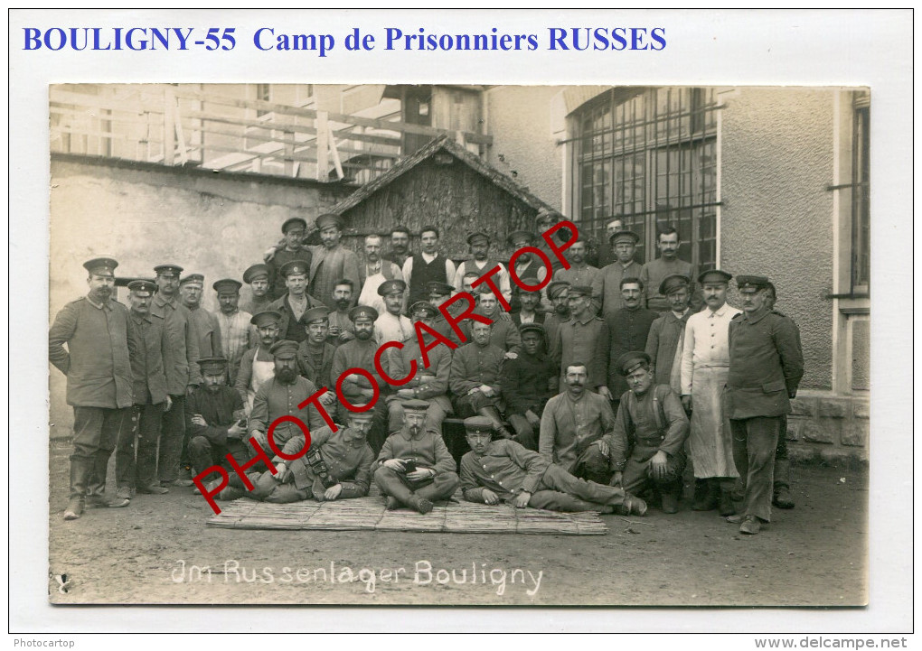 BOULIGNY-Camp De Prisonniers Russes-CARTE PHOTO Allemande-Guerre 14-18-1 WK-France-55- - Otros & Sin Clasificación