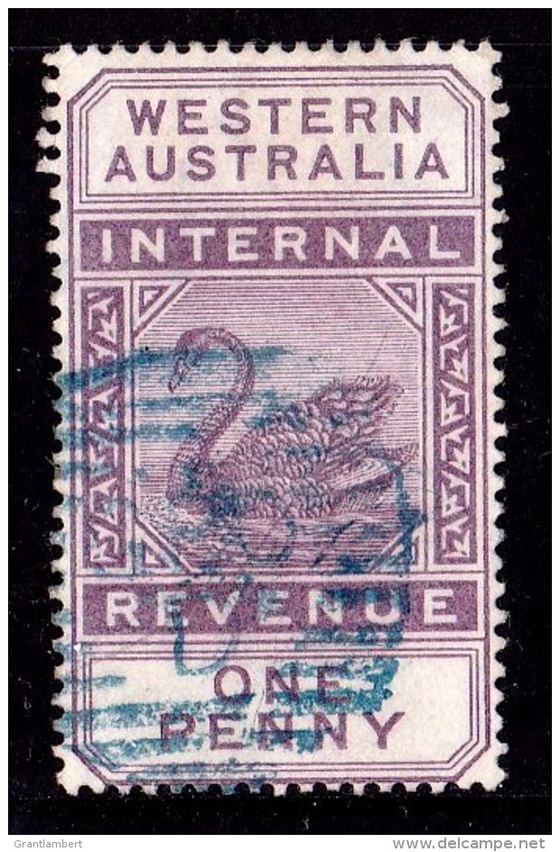 Western Australia 1893 Postal Fiscal Definitive 1d Dull Purple Used   SG F11 - - - - Oblitérés