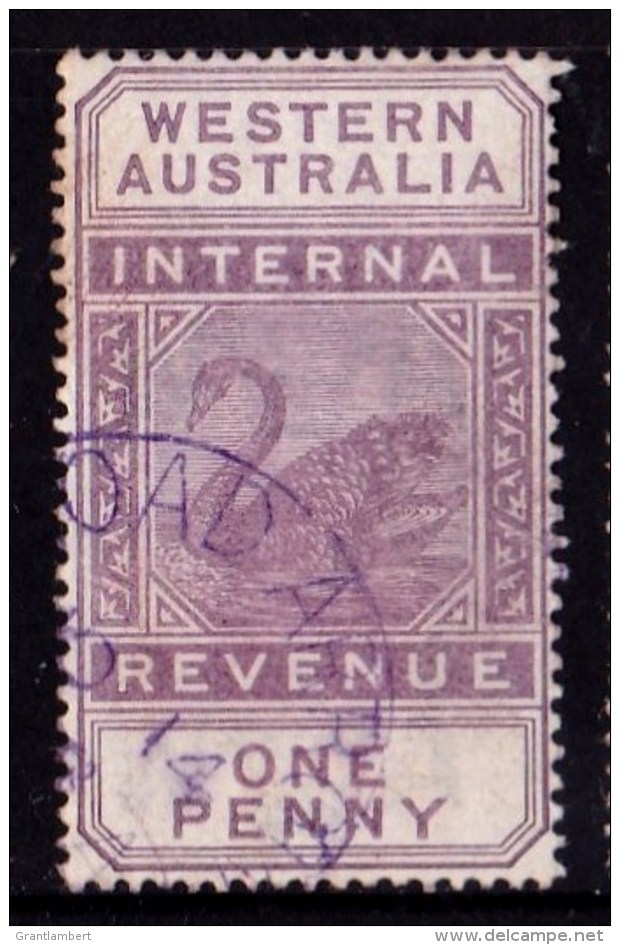 Western Australia 1897 Postal Fiscal Definitive 1d Dull Purple Used   SG F19 - - - - Oblitérés