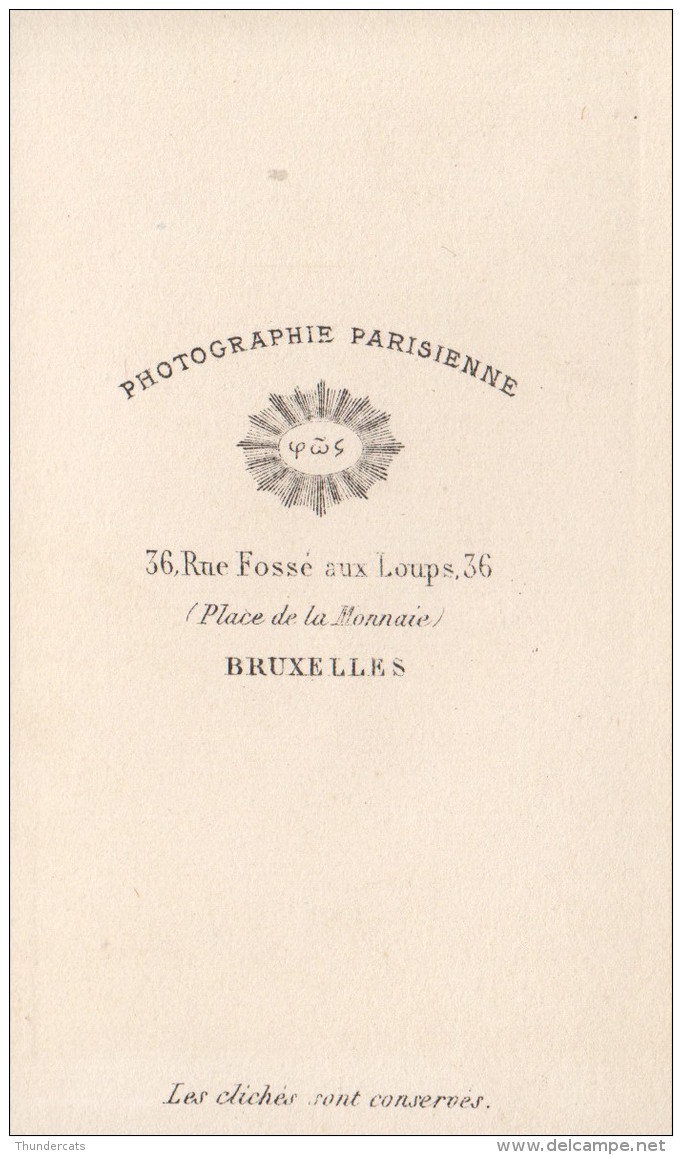 CDV COMTESSE DE RIBAUCOURT PHOTO DELABARRE BRUXELLES NOBLESSE - Identifizierten Personen