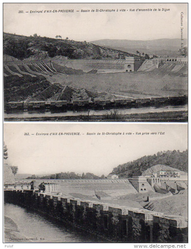 Environs D' Aix En Provence - Bassin De Saint Christophe A Vide - 2 CPA -     (89502) - Autres & Non Classés