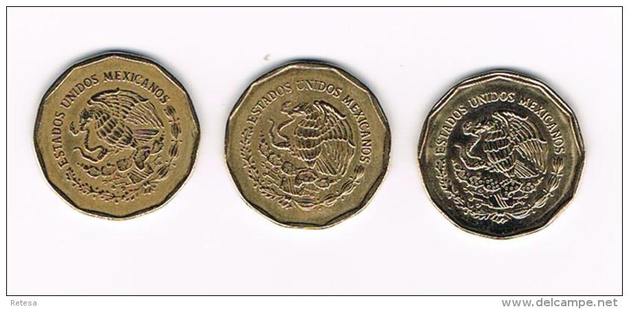 °°° MEXICO  3 X 20  CENTAVOS  1993/94/95 - Mexique