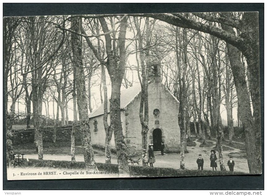 CPA - Environs De Brest - Chapelle De Ste ANNE DU PORTZIC, Animé - Brest