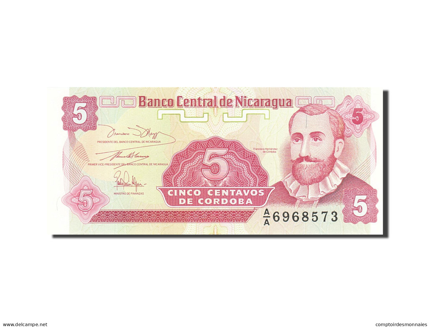 Billet, Nicaragua, 5 Centavos, 1991-1992, Undated (1991), KM:168a, SPL - Nicaragua