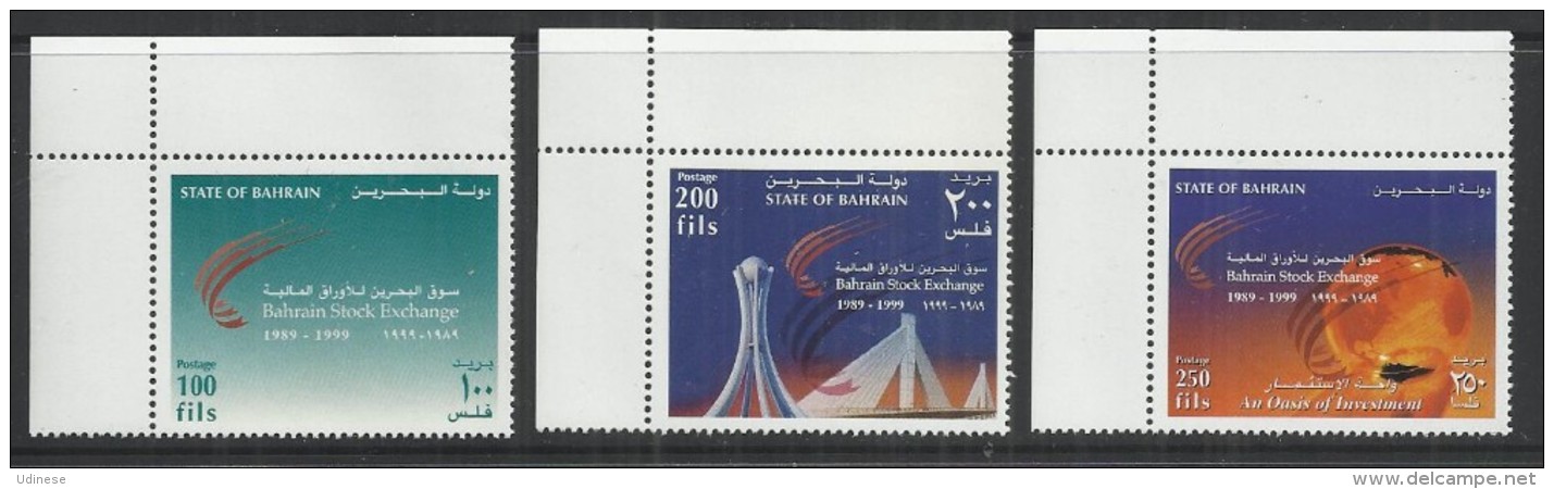 BAHRAIN 1999 - BAHRAIN STOCK EXCHANGE - CPL. SET - MNH MINT NEUF NUEVO - Bahreïn (1965-...)