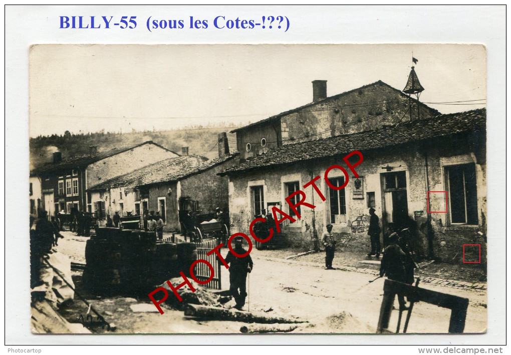 BILLY SOUS LES COTES-CARTE PHOTO Allemande-Guerre 14-18-1 WK-France-55- - Altri & Non Classificati