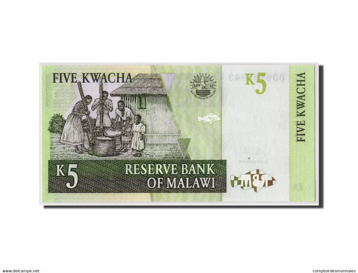 Billet, Malawi, 5 Kwacha, 2005, 2005-12-01, KM:36c, NEUF - Malawi