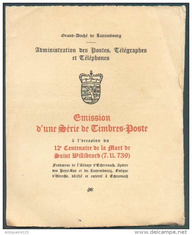 1938 Emission Du 12e Centrenaire De La Mort De Saint Willibrord, Obl; Dc ECHTERNACH Pentecôte 1938 - 11378 - Cartoline Maximum