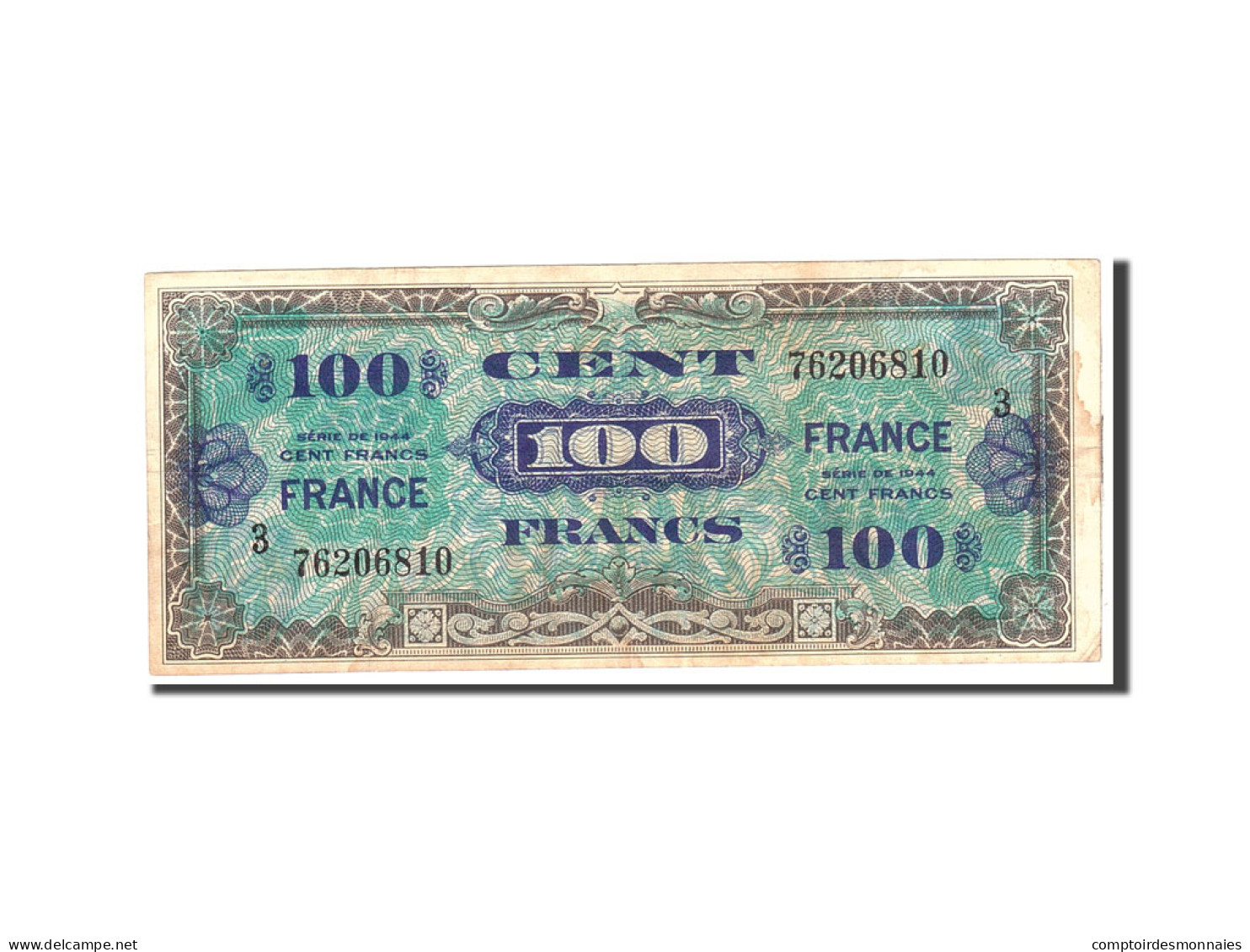 Billet, France, 100 Francs, 1945, Undated, TTB, KM:118a - 1945 Verso France