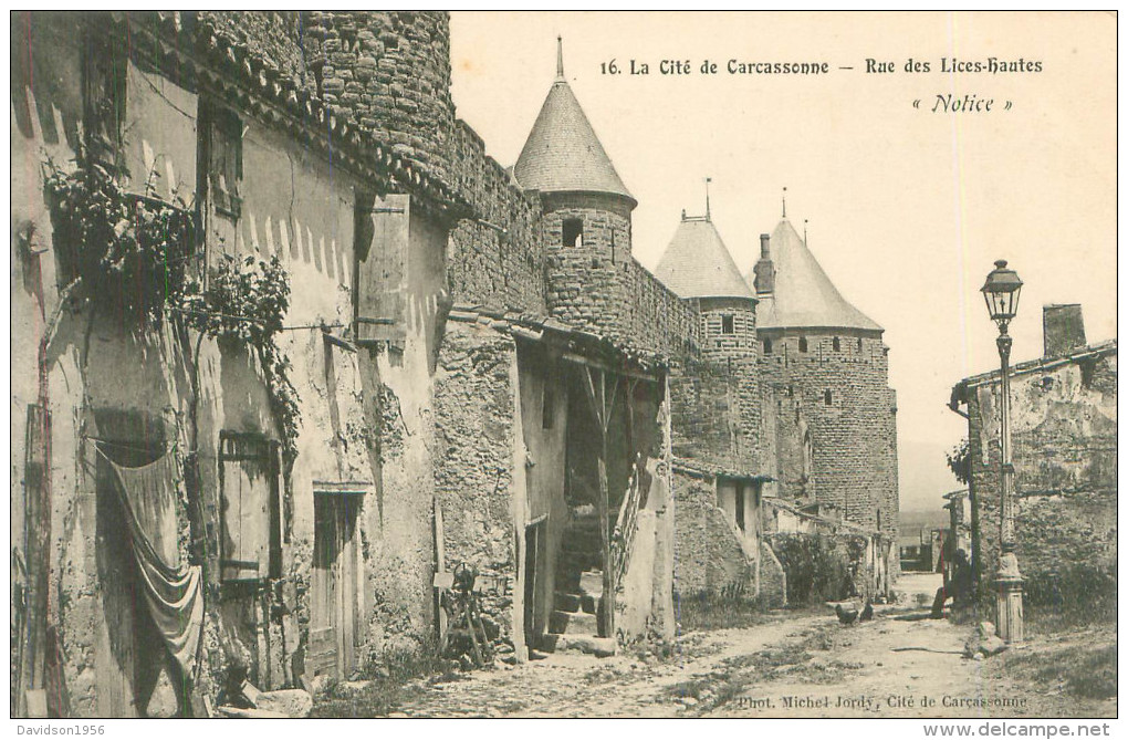 Cpa -  Carcassonne -  Rue Des Lices Hautes           T505 - Carcassonne