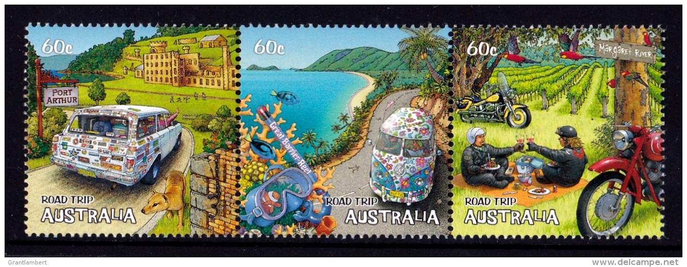 Australia 2012 Road Trip Strip Of 3 MNH - Mint Stamps