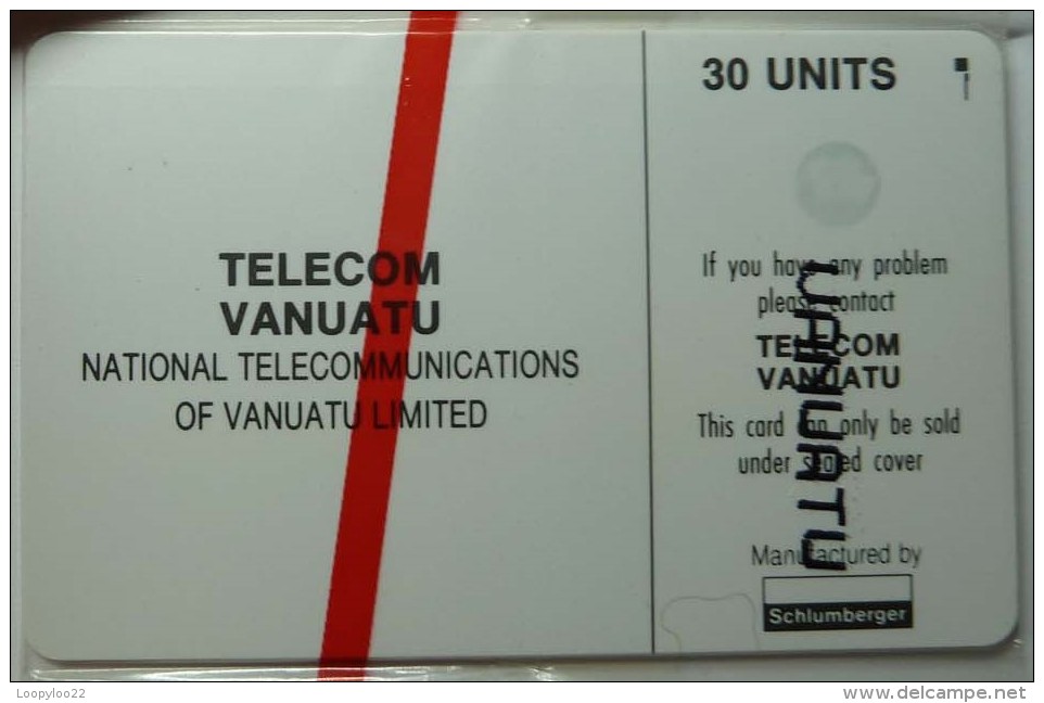 VANUATU - Chip - Schlumberger - 1st Issue - VAN-01A - 30 Units - TVL Logo - 40741 - Mint Blister - Vanuatu