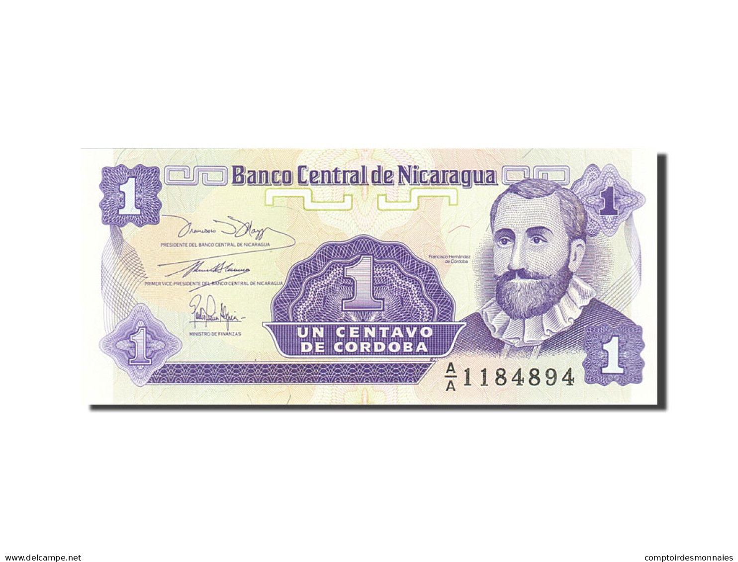 Billet, Nicaragua, 1 Centavo, 1991-1992, Undated (1991), KM:167, SPL - Nicaragua