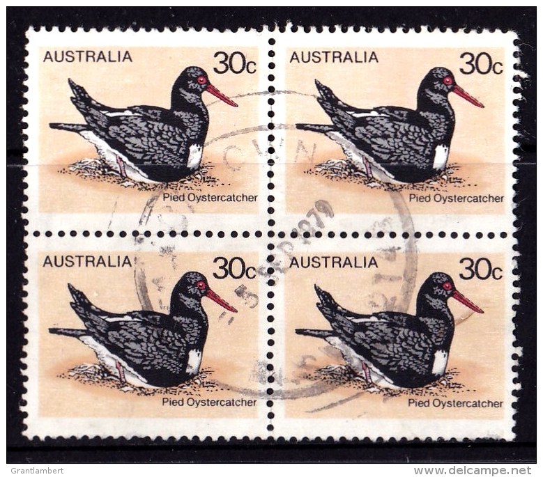 Australia 1978 Birds 30c Pied Oystercatcher Block Of 4 Used - Used Stamps