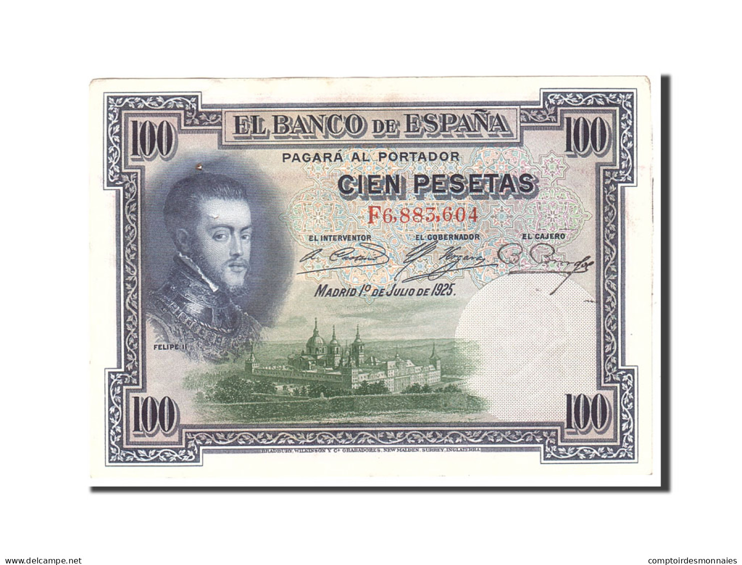 Billet, Espagne, 100 Pesetas, 1925, 1925-07-01, KM:69c, TTB+ - 100 Peseten