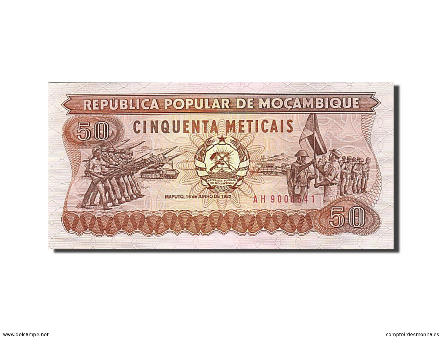 Billet, Mozambique, 50 Meticais, 1983-1988, 1983-06-16, KM:129a, SPL - Mozambique