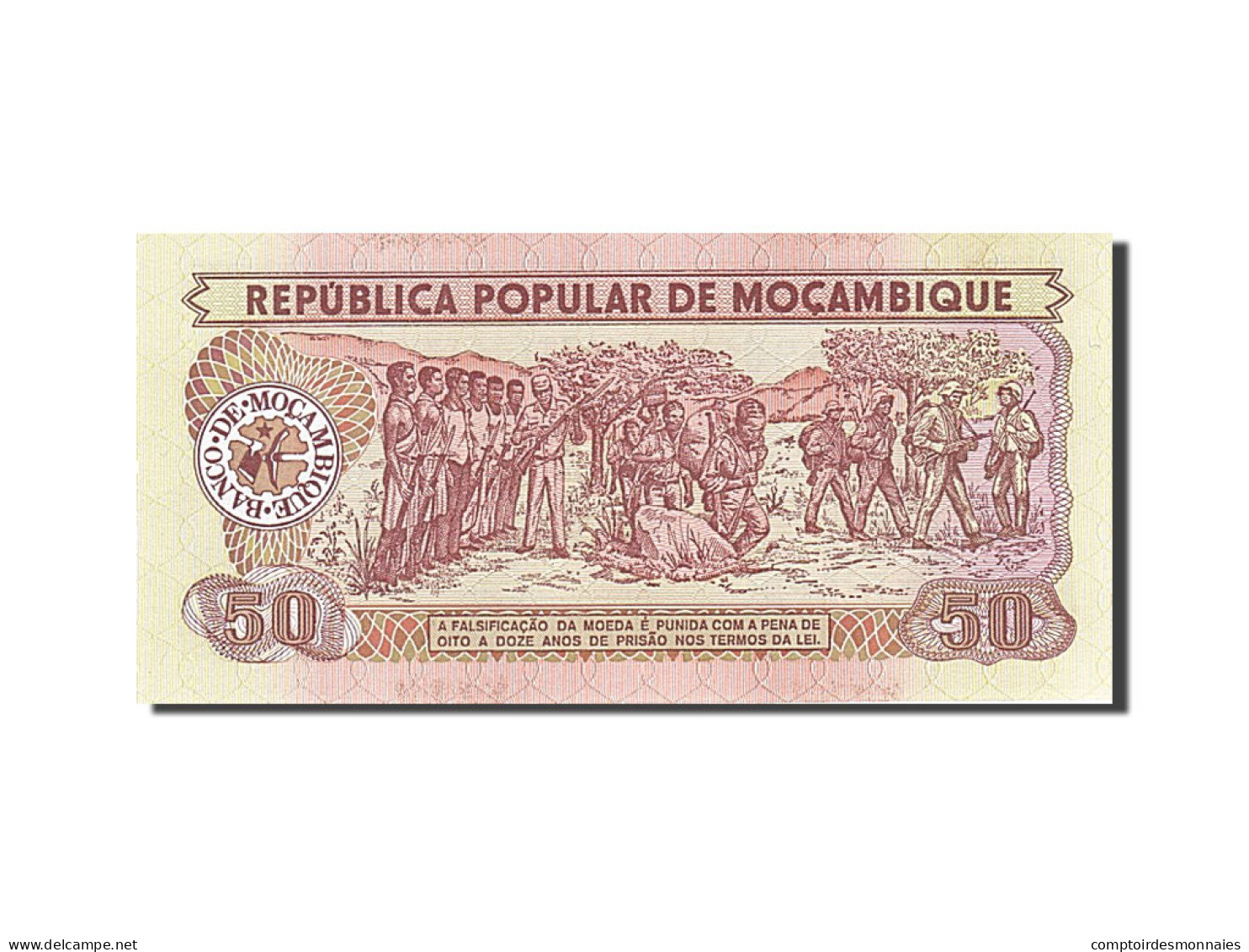 Billet, Mozambique, 50 Meticais, 1983-1988, 1983-06-16, KM:129a, SPL - Mozambique