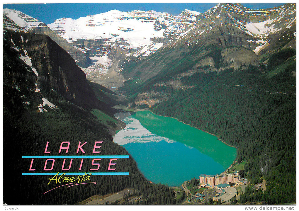 Lake Louise, Alberta, Canada Postcard Posted 2010 Stamp - Lac Louise