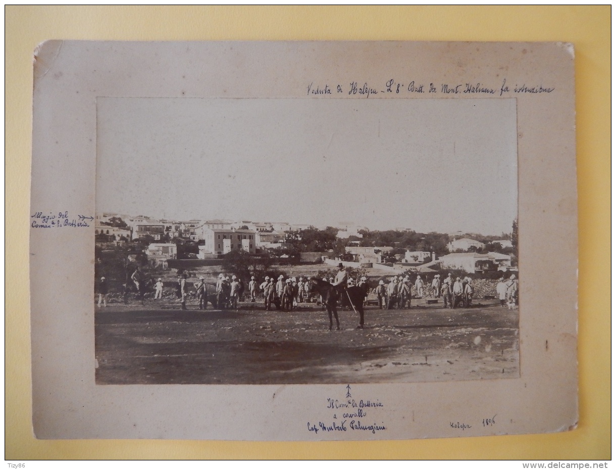 Fotografia Su Cartoncino Della Canea (Creta) 1896 - Guerra, Militari