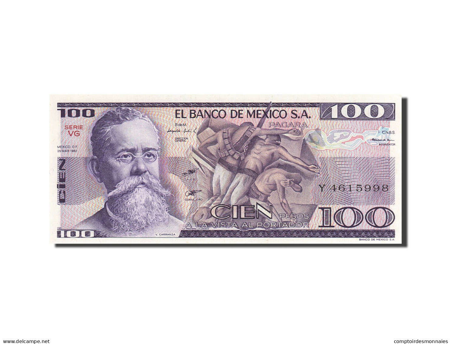 Billet, Mexique, 100 Pesos, 1981, 1982-03-25, KM:74c, SPL - Mexiko