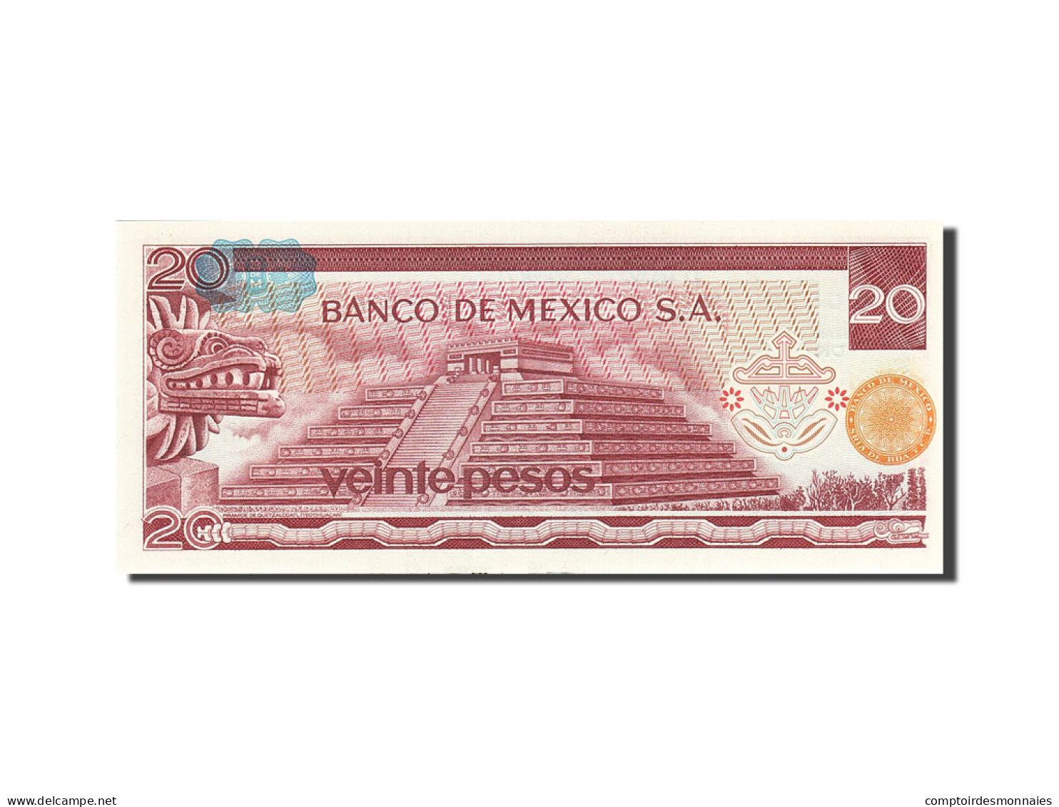 Billet, Mexique, 20 Pesos, 1969-1974, 1977-07-08, KM:64d, SPL - Mexico