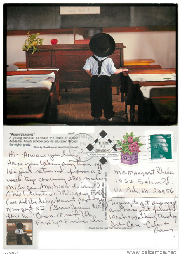 Amish Boy, Amish School, Pennsylvania, United States US Postcard Posted 2004 Stamp - Altri & Non Classificati
