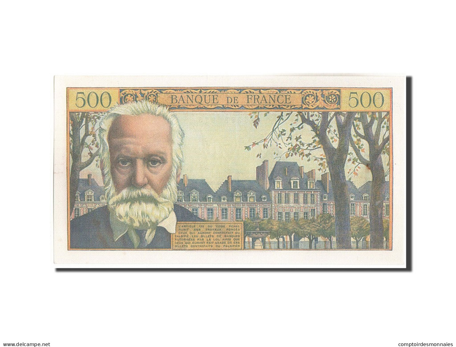Billet, France, 500 Francs, 500 F 1954-1958 ''Victor Hugo'', 1955, 1955-08-04 - 500 F 1954-1958 ''Victor Hugo''