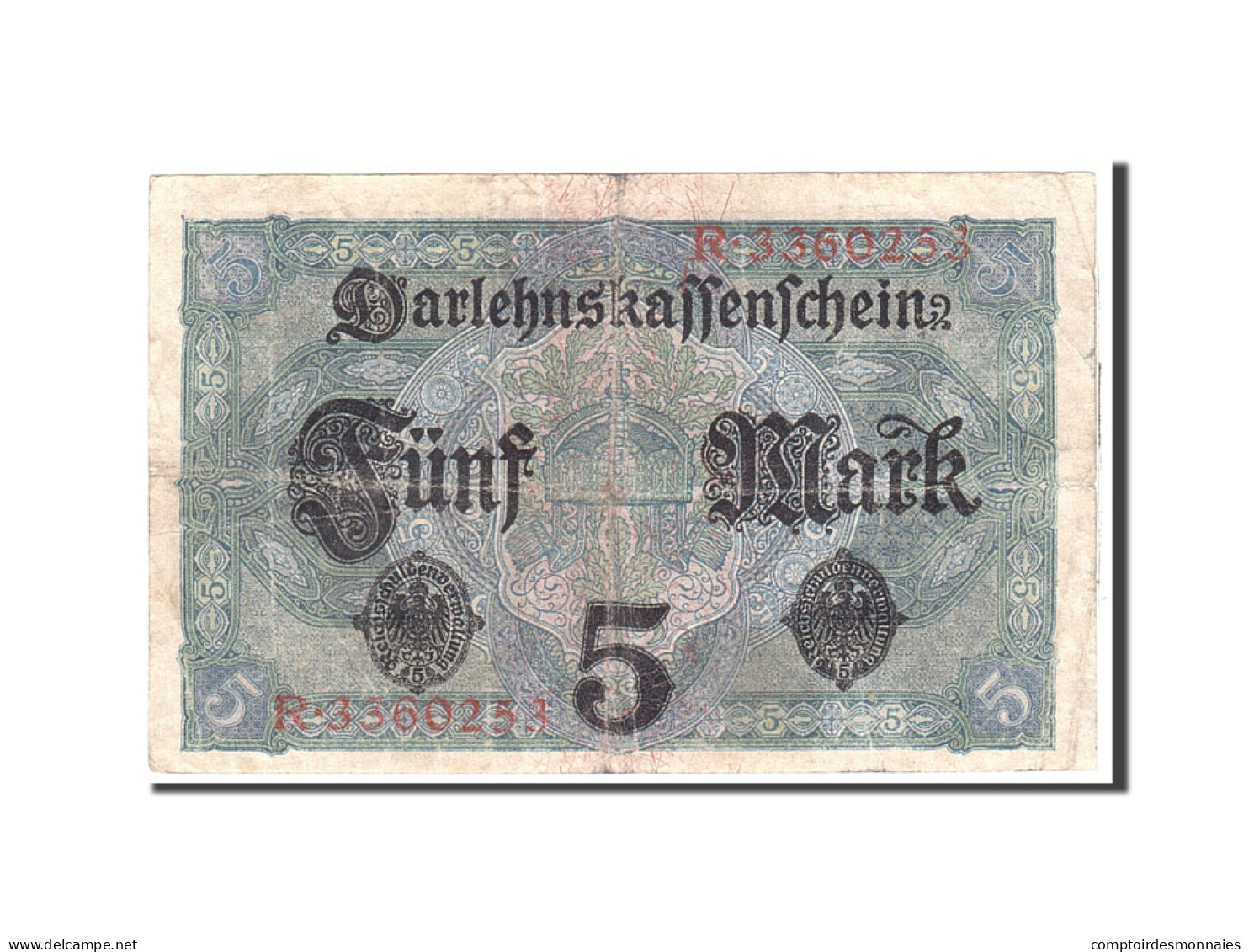 Billet, Allemagne, 5 Mark, 1917, 1917-08-01, KM:56a, TTB - 5 Mark