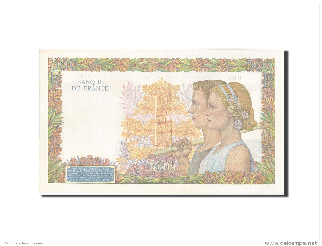 France, 500 Francs, 500 F 1940-1944 ''La Paix'', 1940, 1940-12-19, KM:95a, SP... - 500 F 1940-1944 ''La Paix''