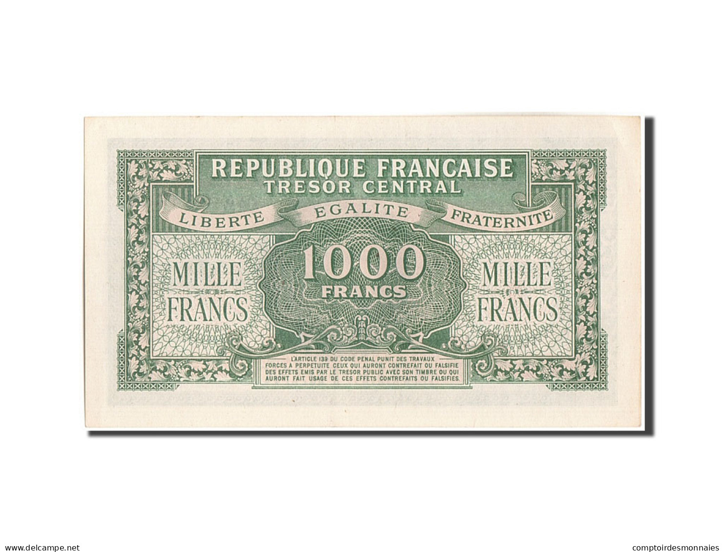 Billet, France, 1000 Francs, 1943-1945 Marianne, 1945, Undated (1945), SPL - 1943-1945 Maríanne