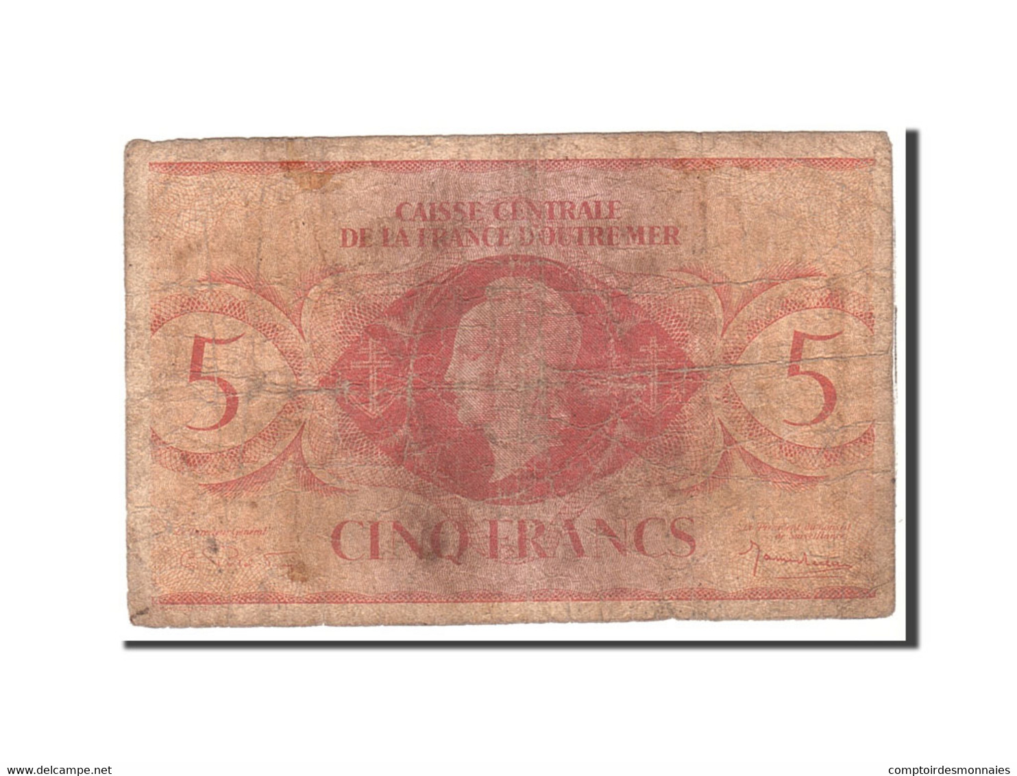 Billet, Afrique-Équatoriale Française, 5 Francs, 1941, Undated, KM:15C, B - Autres - Afrique