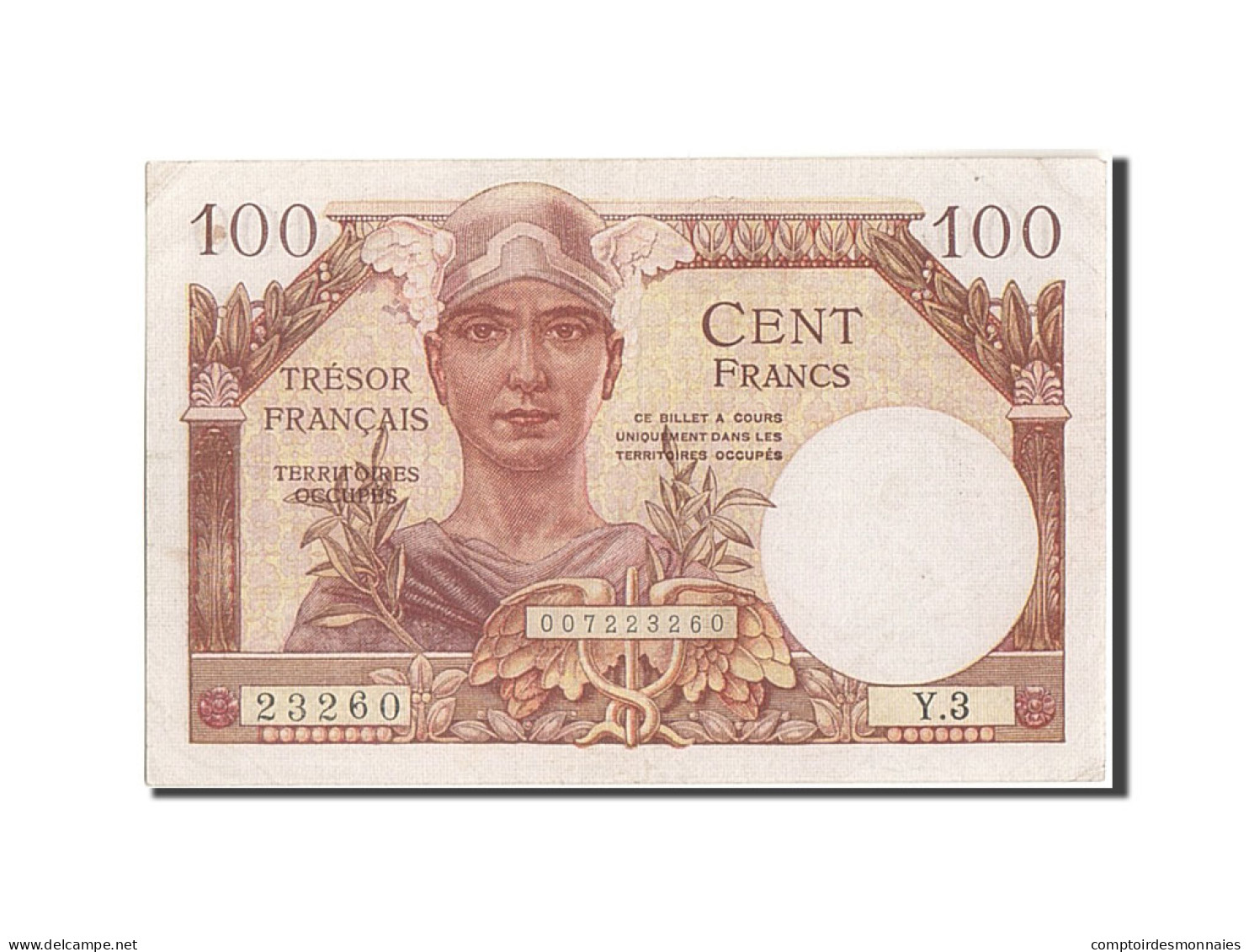 France, 100 Francs, 1955-1963 Treasury, 1955, Y.3, SUP, KM:M11a - 1955-1963 Tesoro Pubblico