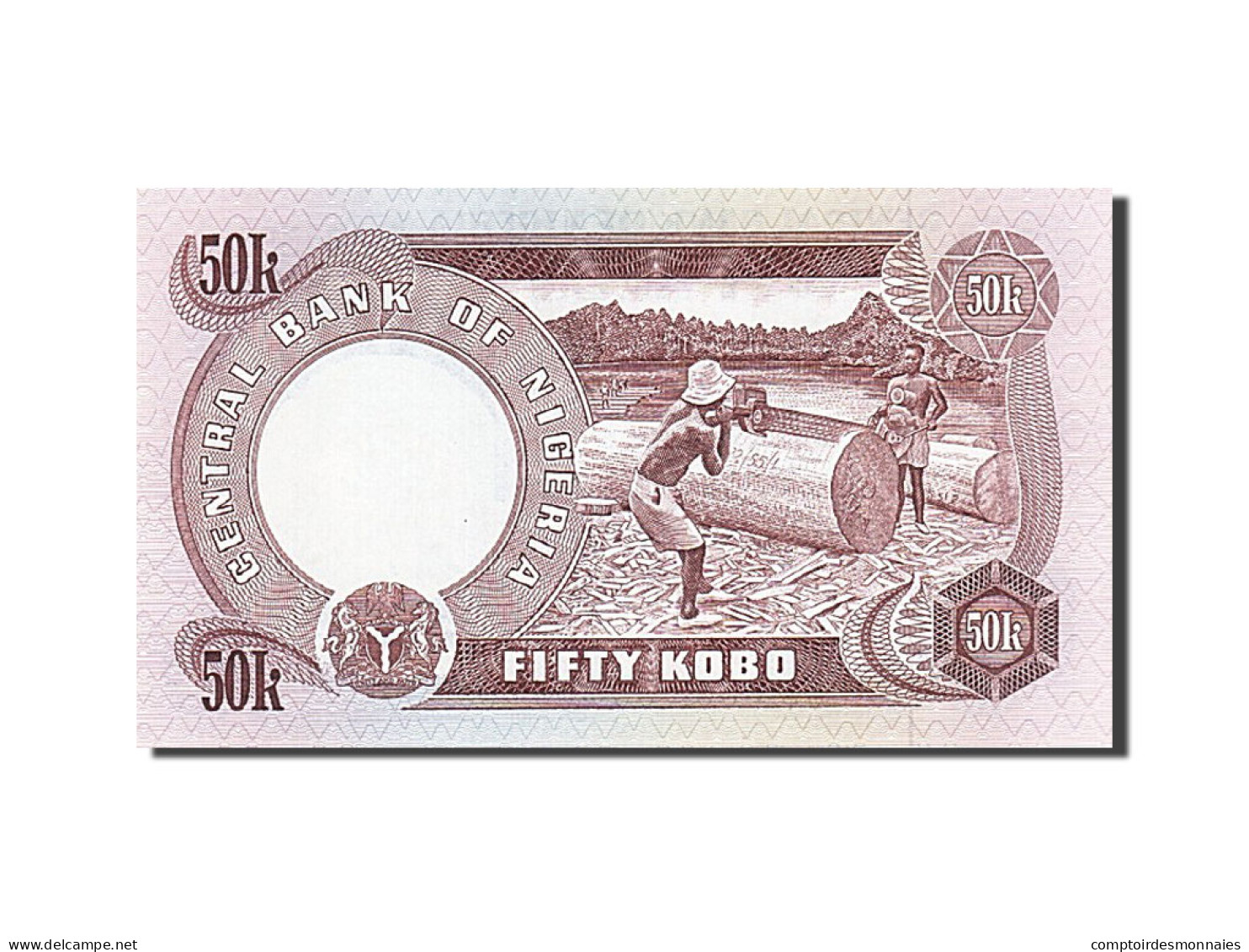 Billet, Nigéria, 50 Kobo, 1973-1977, Undated (1973-1978), KM:14f, SPL - Nigeria