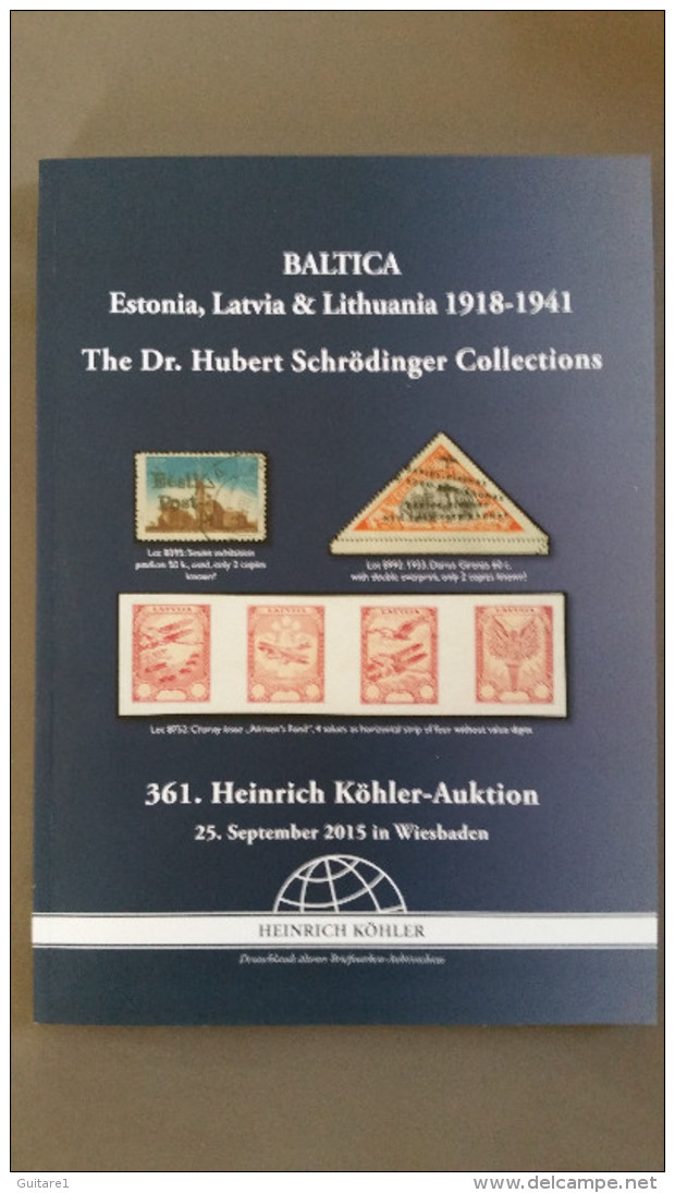 Baltica, The Dr Hubert Schrödinger Collections, H. Köhler - Catalogues De Maisons De Vente