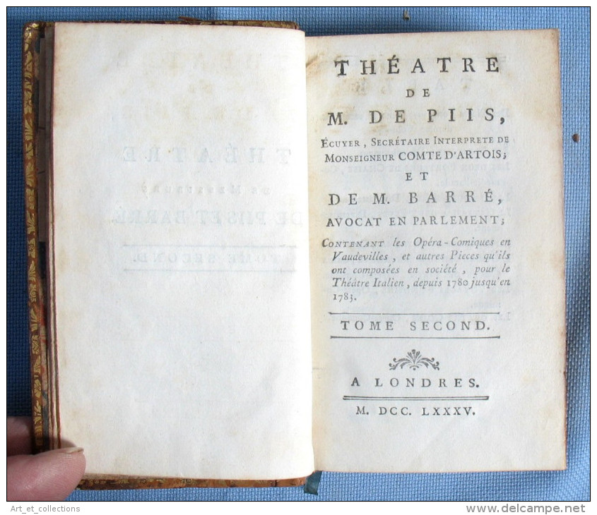 Théâtre de M. de Piis & M. Barré / Tome 2 et dernier / Édition Originale LONDRES 1785