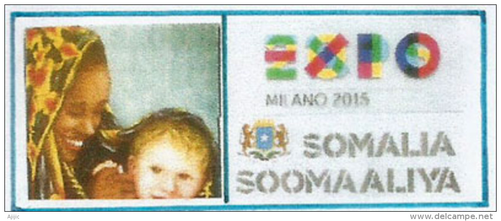 SOMALIE. EXPO UNIVERSELLE MILAN 2015, Lettre Du Pavillon Somalia, Avec Timbre Somalia + Tampon EXPO - 2015 – Milan (Italy)