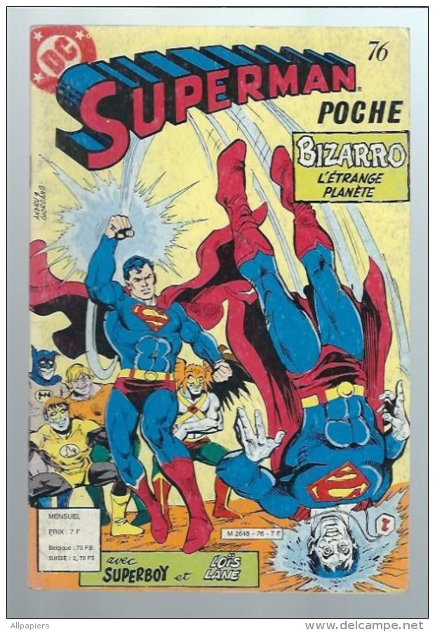 Superman Poche N°76 Bizarro L'étrange Planète - Un Monstre Est Laché Sur Bizarro - L'étrange Pouvoir De 1983 - Superman