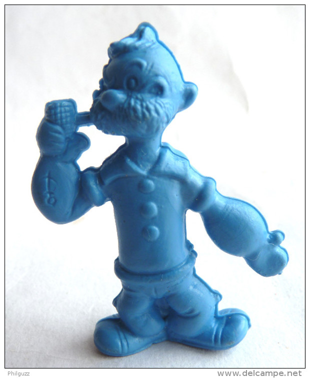 RARE FIGURINE PUBLICITAIRE PRIME US 1980 - MONOCHROME POPEYE - Poopdeck Pappy Poupa Bleu - Autres & Non Classés