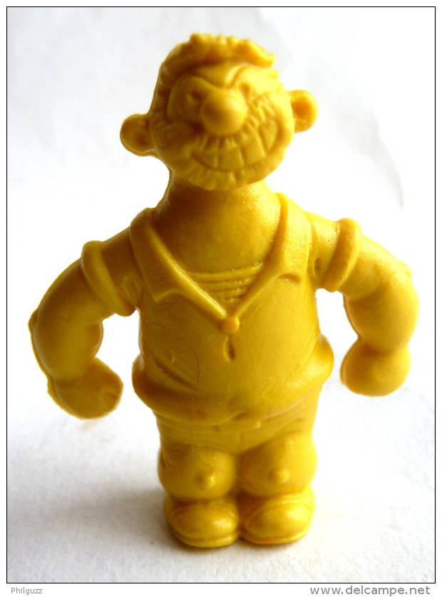 RARE FIGURINE PUBLICITAIRE PRIME US 1980 - MONOCHROME POPEYE - BLUTO BRUTUS Jaune - Autres & Non Classés