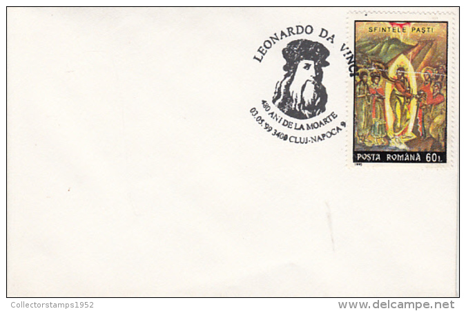 48045- LEONARDO DA VINCI, SPECIAL POSTMARK ON COVER, 1999, ROMANIA - Other & Unclassified