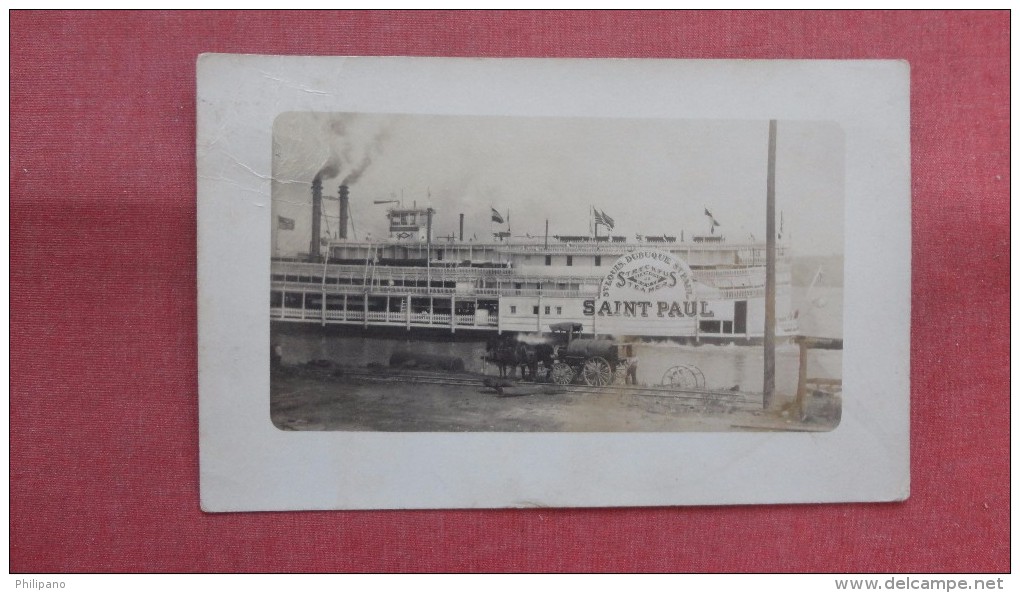 RPPC Excursion Steamer  Saint Paul ------ref 2323 - Paquebote