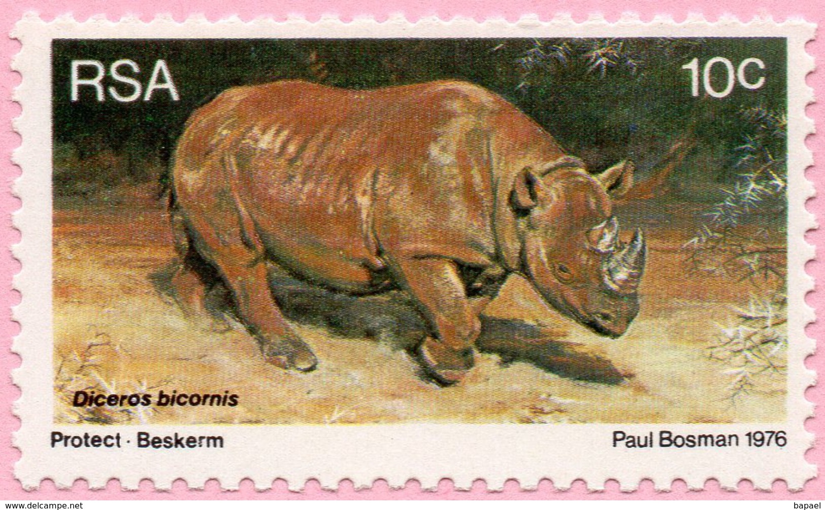 N° Yvert & Tellier 406 - Timbre D'Afrique Du Sud (RSA) (1976) - MNH - Rhinocéros - Neufs