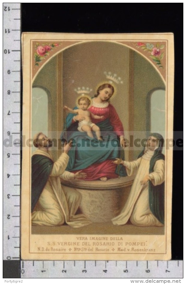 EM2393 SS. VERGINE DEL ROSARIO DI POMPEI ROSAIRE Santino Holy Card - Religione & Esoterismo