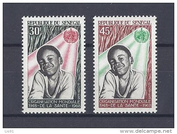 SENEGAL . YT 313/314 Neuf ** 20e Anniversaire De L'O.M.S. 1968 - Senegal (1960-...)