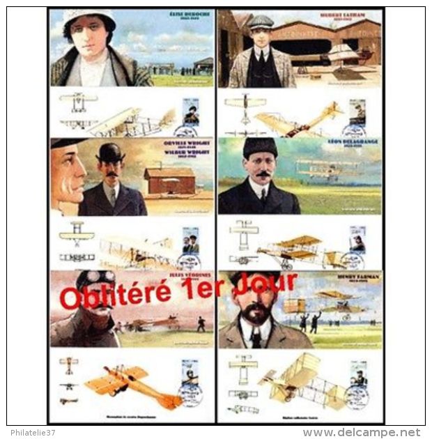 Bloc Souvenir N° 49 à 54 Oblitéré 1er Jour - Pionniers De L'aviation - Other & Unclassified