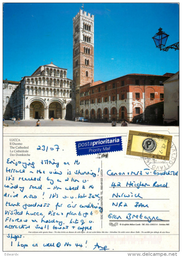 Duomo, Lucca, LU Lucca, Italy Postcard Posted 2003 Stamp - Lucca