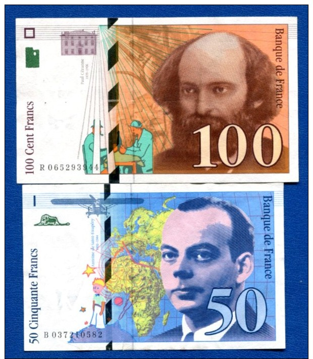 France  2  Billets - 100 F 1997-1998 ''Cézanne''