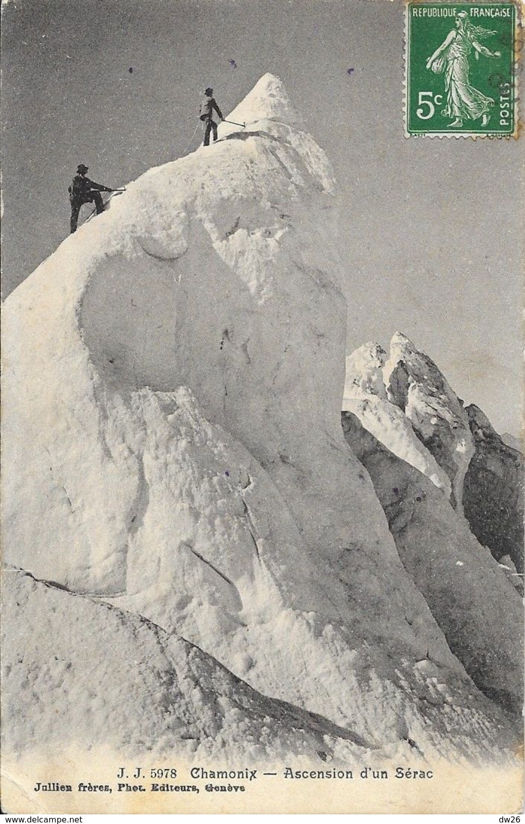 Chamonix - Alpinisme - Ascension D'un Sérac - Edition Julien Frères - Carte J.J. N° 5978 - Alpinismus, Bergsteigen