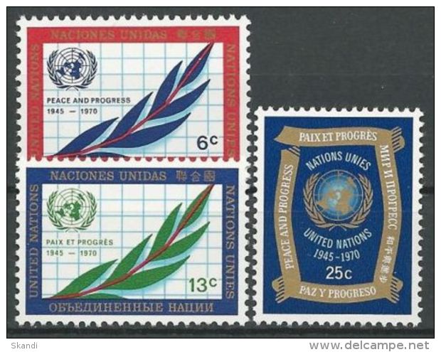 UNO NEW YORK 1970 Mi-Nr. 226/28 ** MNH - Ungebraucht