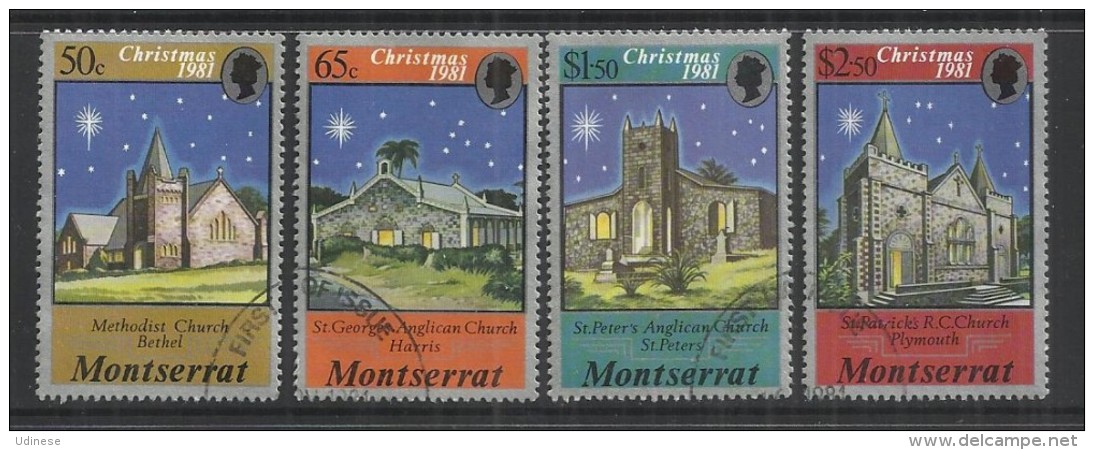 MONTSERRAT 1981 - CHRISTMAS - CPL, SET - USED OBLITERE GESTEMPELT USADO - Montserrat